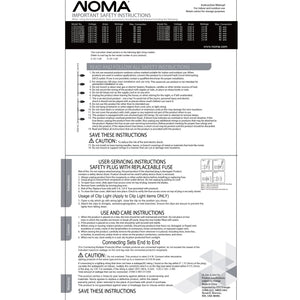 NOMA Quick Clip C9 LED 100 Bulbs Christmas String Lights, White Bulbs (2 Pack)