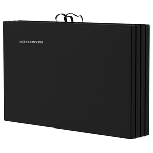 BalanceFrom 4' x 8' x 2" All Purpose Folding Fitness Gymnastics Gym Mat, Black