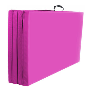 BalanceFrom 4' x 6' x 2" All Purpose Folding Fitness Gymnastics Gym Mat, Pink