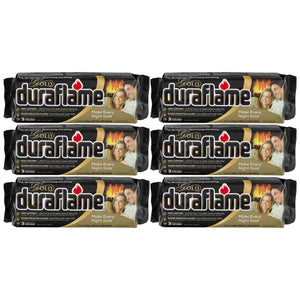 Duraflame Clean Burning Gold Firelogs 3 Hour Burn Indoor/Outdoor Flames, 6 Pack