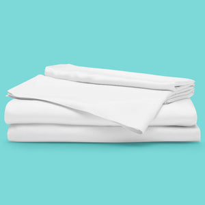Sleepgram Viscose from Bamboo Full Bed Sheet Set with 2 Pillowcases, White