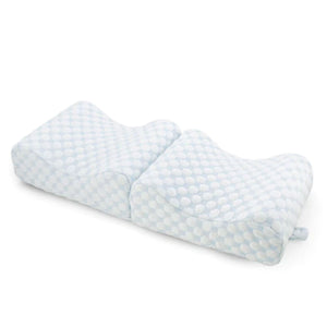 Sleepgram High Density Foam Contour Knee Pillow with Outer Cooling Cover, Gray