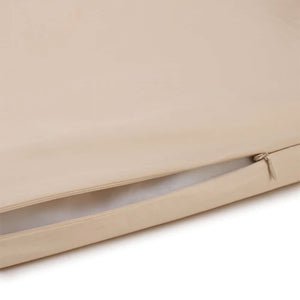 Sleepgram Supima 400 Thread Count Cotton Duvet Cover with Travel Bag, King, Sand