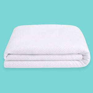Sleepgram Breathable Sweat Proof Cotton Cover Mattress Protector, King, White