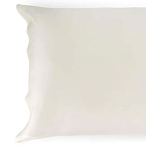 Sleepgram Queen Standard Size Breathable Cooling Grade 6A Silk Pillowcase, White