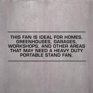 Hurricane Pro Series 20 Inch High Velocity Oscillating Pedestal Stand Fan, Black