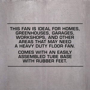 Hurricane Pro 20 Inch 3 Adjustable Speed High Velocity Metal Fan, Black