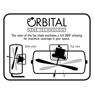 Hurricane Pro Series 20" High Velocity Heavy Duty Metal Orbital Floor Fan, Black