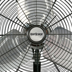 Hurricane 30 Inch Pro Commercial Grade Classic Oscillating Wall Mount Fan, Black