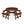 Outdoor 8 Person Round Picnic Table with Built-In Benches