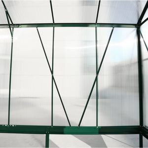 Polycarbonate house, Heavy Duty Outdoor Aluminum Walk-In House Kit With Rain Gutter, Vent And Door For Backyard Garden