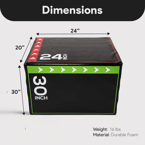 BalanceFrom Fitness 16 Pound Versatile 3 in 1 Plyometric Jumping Exercise Box