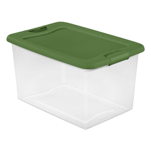 Sterilite 64 Qt Latching Plastic Holiday Storage Bin Clear Container, (6 Pack)