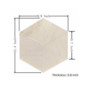 Hexagon Natural Marble Polished Tile For Wall And Floor (Set of 12)