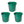 Farm Innovators 3 Gal Flat Back Plastic Heated Bucket, 70 Watt, Green (3 Pack) - TRAPSKI