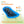 gobaplay Single Swing Set Playground Equipment with Double Platform Saucer, Blue