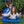 gobaplay Single Swing Set Playground Equipment with Double Platform Saucer, Blue