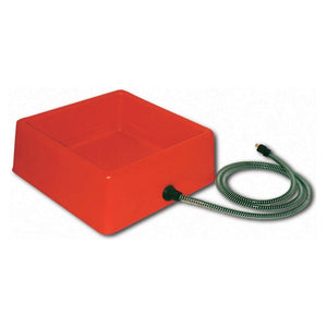 Farm Innovators 1.25 Gallon 60W Electric Heated Pet Water Bowl, Red (2 Pack)