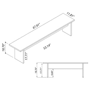 Nomad - Dining Bench For 2 Persons