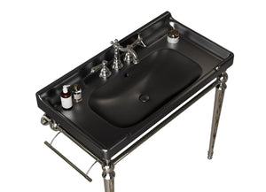 VICI 36" Bathroom Ceramic Basin with 3 Pre-Drilled Holes
