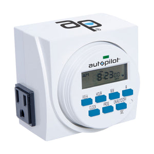 HYDROFARM 7 Day Dual Outlet Digital Programmable Timer Controllers, (4 Pack)