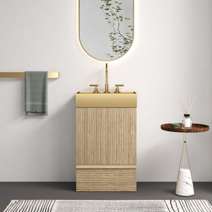 Gada 20" Striped Light Bathroom Vanity