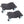 Heavy Duty Steel Vehicle Dollies with Brakes, 2500Lbs Capacity