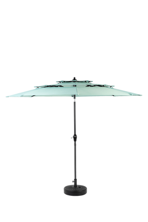 Aluminium 10ft 3 Tier Auto-Tilt Outdoor Patio Umbrella - Light Green