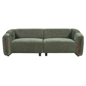 87.4" Modern Minimalist Curved Block Sofa