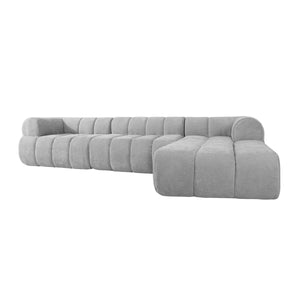 122" Modern L-Shaped Sectional Sofa with High-Density Foam and Chaise Lounge