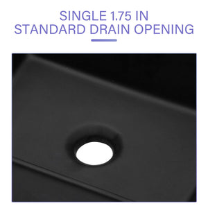 Sleek Ceramic Rectangular Vessel Bathroom Sink