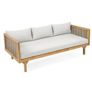 Claremont 3 Seater Daybed Teak Acacia Wood Water Resistant Cushions