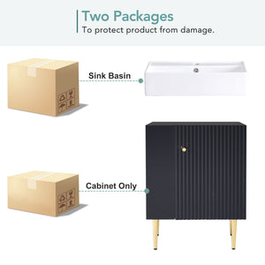 Bathroom Vanity, Combo Cabinet, Bathroom Storage Cabinet, Single Ceramic Sink