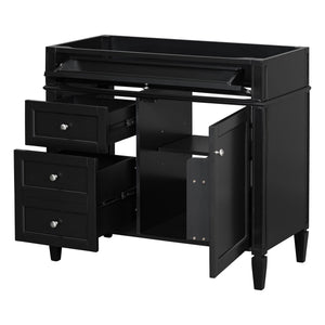 Bathroom Vanity With 2 Drawers And Tip-Out Drawer, Storage Cabinet
