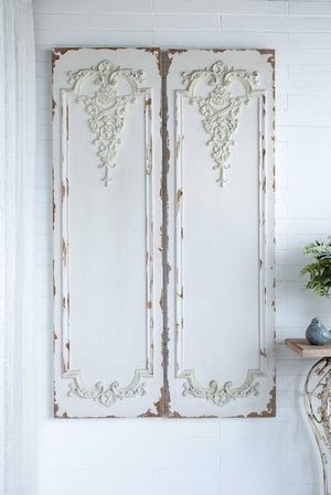 Set Of Large Wooden Rectangle Hanging Panels