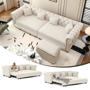 Chesterfield 3-in-1 Pull-Out Sofa Bed