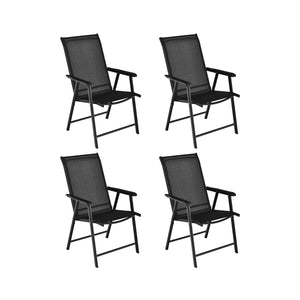 4-Pack Patio Folding Chairs Portable for Outdoor Camping