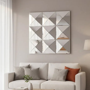 3D Mirror Wall Decor Beveled Glass Wall Mirror