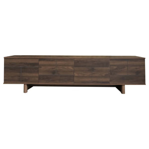 TV Stand For TVs Up To 85", Entertainment Center, Cable Management, Push Openers, Soft Closing Hinges & Adjustable Shelves - Dark Brown