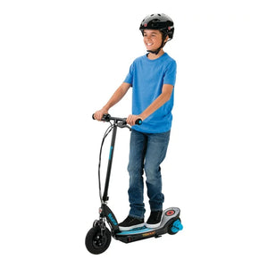 Razor Power Core E100 Electric Scooter with Aluminum Deck and Hand Brake, Blue - TRAPSKI