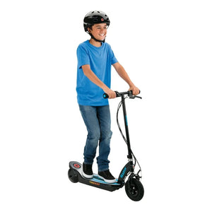 Razor Power Core E100 Electric Scooter with Aluminum Deck and Hand Brake, Blue - TRAPSKI
