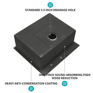 Topmount Kitchen Sink 16 Gauge, Single Bowl