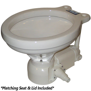 Raritan Sea Era QC Electric Toilet - Household Style - Integral Pump - Straight  90 Discharge - 12v