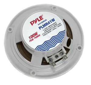 PYLE PLMR41W 4" 100W Marine Dual Cone Waterproof Boat/Marine Car Speakers