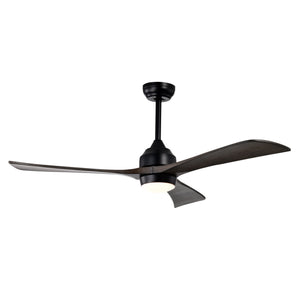 52" Solid Wood Blades Ceiling Fan with Lights Remote Control, Quiet DC Motor