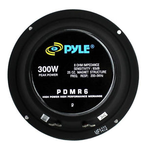 4) Pyle PDMR6 MidRange 6.5" 1200W Car Mid Bass Mid Range Woofers Audio Speakers - TRAPSKI