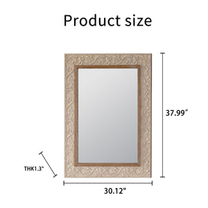 Vintage Carved Pattern Rectangular Wall Mirror