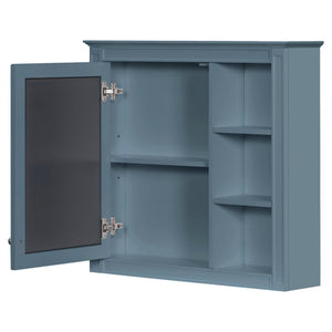Bathroom Vanity With Medicine Cabinet, Royal Mirror Cabinet, Modern Bathroom Storage Cabinet With 2 Soft Closing Doors And 4 Drawers