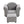 Kids Gray Velvet Upholstered Chair with Ottoman