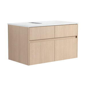 32-Inch Wall-Mounted Bathroom Vanity with 2 Soft Close Doors and 1 Drawer